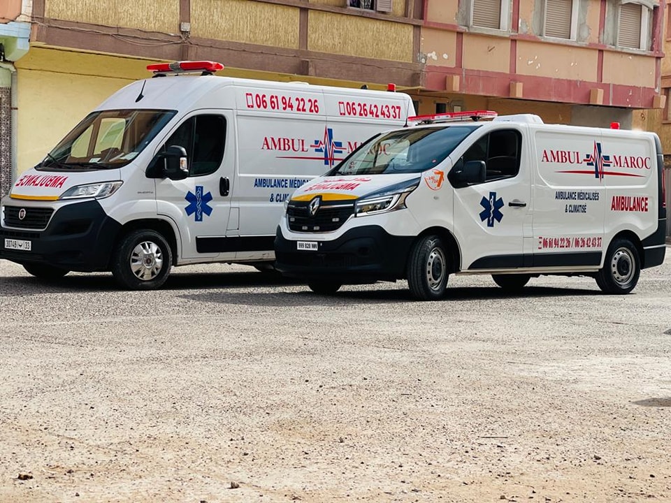 Nos ambulances équipées à Agadir